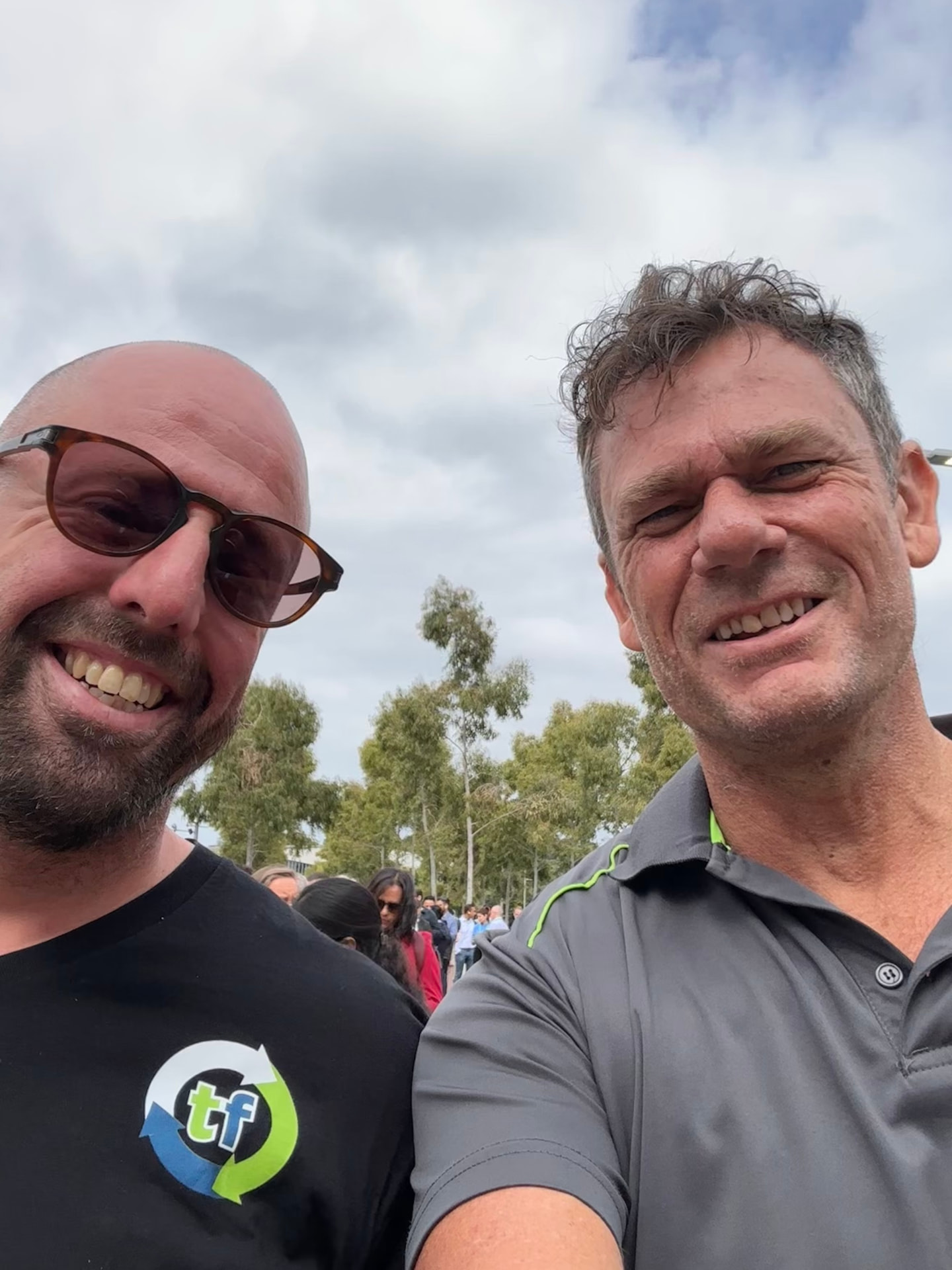 Greg Thorpe and Stu Holmes at the ServiceNow AI conference 2025 in Melbourne