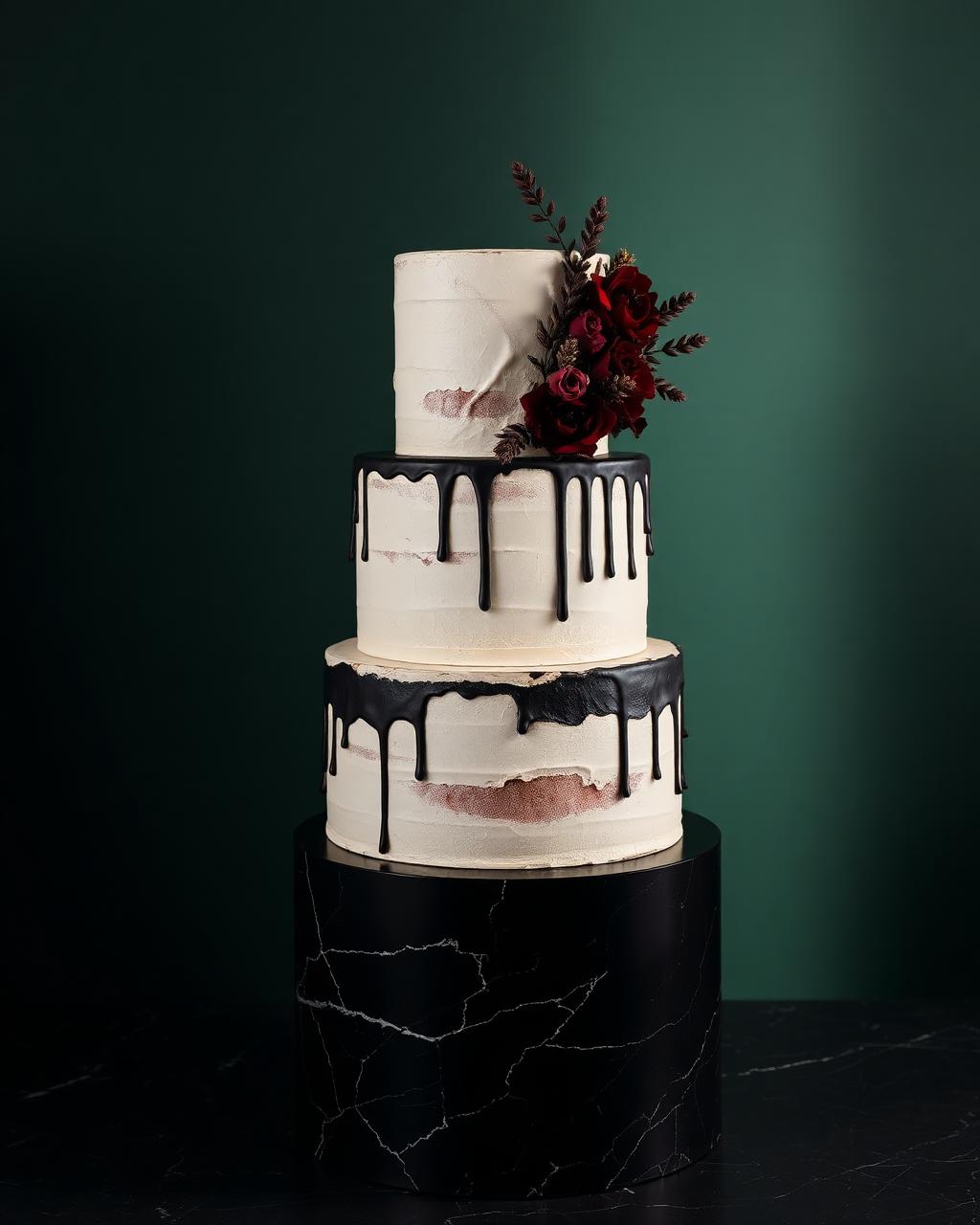 Moody Bloom — Weddings cake by Deb's Cake Creations